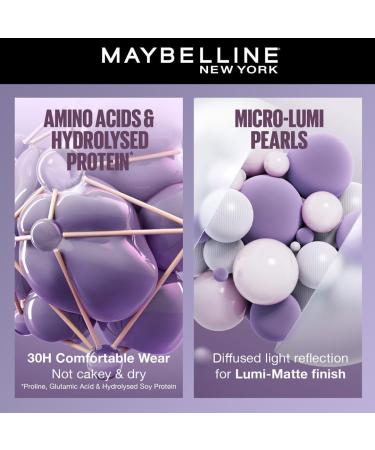 M-aybelline New York Super Stay Lumi Matte Liquid Foundation 30 HR Long Lasting yet Lightweight 125 35ml - Buy Online on GoSupps.com
