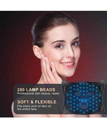 Lovsheme LED Face Mask - Professional Grade Skincare at Home FDA Approved Red Light Therapy Mask for Acne Wrinkles and Skin Rejuvenation 3 Light Modes Remote Control Includes Eye Protection - Buy Online on GoSupps.com