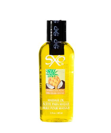 Edible Massage Oil Full Body Warm Sensation - Relaxing Massage Oil for Massage Therapy | Perfect Glide and Soft Skin- 2 fl oz Pi a Colada pineapple