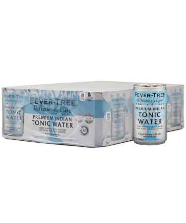 Fever-Tree Light Tonic Water Cans, 24pk/5.07 fl oz, Lower in Calories, No Artificial Sweeteners, Flavorings or Preservatives Refreshingly Light 5.07 Fl Oz (Pack of 24)