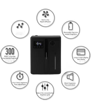 Upgraded BluetoothH Scent Air Machine Smart Atomizing Essential Oil Diffuser Professional Waterless Essential Oil Diffuser 160ml Essential Oil Automatic Aroma Diffuser (Black) - Buy Online on GoSupps.com