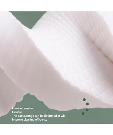 Soft Shower Sponge 3D Bath Sponge Shower Brush with Up Rope | Absorbent Bath Sponge Spa Scrub Exfoliator for Dead Skin Removal Body Wash Sponge for Adults Children White - Buy Online on GoSupps.com