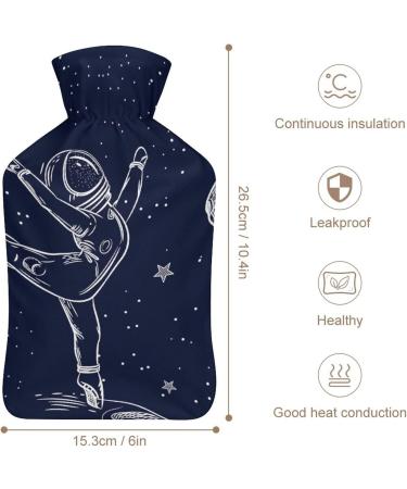 Hot Water Bottle With Lid - Ballet Pose Rubber Hot Water Bag for Pain Relief Cramps Foot Warmer & Hot/Cold Therapy - International Shipping Available - Buy Online on GoSupps.com