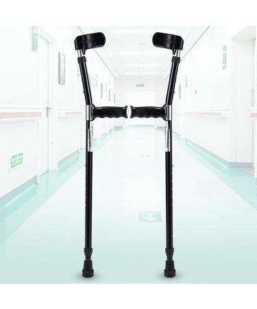 Forearm Crutches (1 Pair) Ergonomic Adjustable Arm Cuff Crutches Lightweight Travel Crutches for Youth & Adults (Black) Anniversary Independence - Buy Online on GoSupps.com