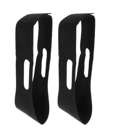 Healifty Chin Strap for Users Anti Snoring Devices Facial Exerciser 2Pcs Snoring Straps Unisex Anti Snore Straps Convenient Snoring Stop Chain Straps Face Exerciser Snoring Solution 60x9x0.3cm Black