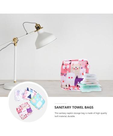 Fomiyes 4-Piece Women s Period Storage Bags | Stylish & Functional Diaper Bags for Girls | Miss Lipstick Pocket & Cotton Towels - Buy Online on GoSupps.com