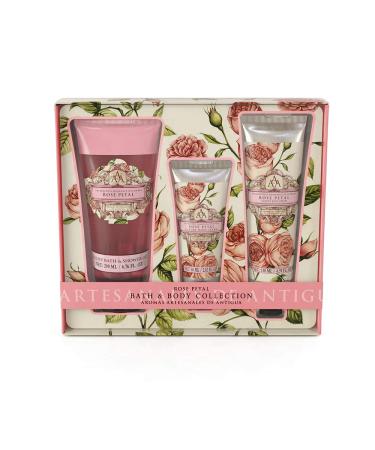 AAA Bath & Body Collection - Shower Gel 200ml  Hand Cream 60ml & Body Cream 130ml (Rose Petal)