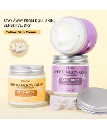  JEMPET Beef tallow moisturizing cream for the skin - Sebum balm for the body - Moisturizing cream for face and body (113 g vanilla-lavender) - Buy Online on GoSupps.com