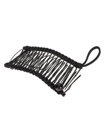 Banana Hair Clips Comfortable Fashion Vintage Clincher Comb Tool Simple 2 Pieces Durable for Girl for Thick Wavy Curly Hair (Black)