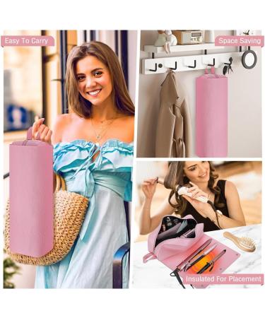 2 in 1 Hair Tools Travel Bag - Heat Resistant Silicone Mat for Flat Irons Curling Irons & Hair Dryers - Oversize Portable Styling Essentials for Women - Buy Online on GoSupps.com