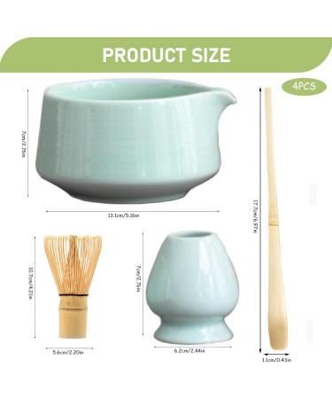 Matcha Whisk and Bowl Matcha Set Bamboo Ceramic Matcha Kit Includes Whisk Tea Spoon 580ml Bowl and Whisk Holder Manual Japanese Tea Set for Matcha Making Style1 Style 1 - Buy Online on GoSupps.com