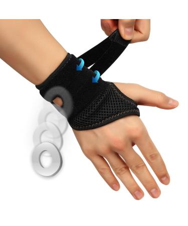 FITTOO Wrist Brace for TFCC Tears Real Copper Infused TFCC Wrist Brace with Ring Pad for TFCC Tears Ulnar Sided Wrist Pain DRUJ Instability Universal Size for Men & Women Right-L Coal - Right Hand Large
