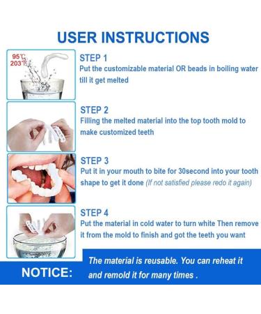 Congming-Huajia Temporary Cosmetic Veneer Teeth - Comfortable Dental Solutions for Bad Teeth | International Shipping Available - Buy Online on GoSupps.com