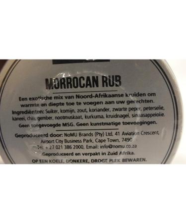 NOMU Nomu Barbecue Rub Moroccan Spices 65 g (Exotic Mix)