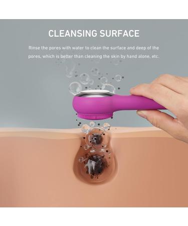 Rechargeable Facial Cleansing Brush for Men & Women - Electric Face Scrubber Cleanser for Deep Exfoliation and Cleansing (Purple) - Buy Online on GoSupps.com