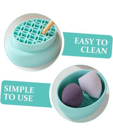 FRCOLOR Make up Brush Cleaning Solution Foundation Brush Cleaner Makeup Brush Cleaning Bowl for Makeup Tools Silicone Brush Cleaning Bowl Foldable Dryer Storage Rack Detergent Cleaning Pad - Buy Online on GoSupps.com
