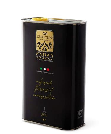Native olive oil extra from Gnavolini Raccolta Sapore from Italy |1-liter canister |Cold -pressed native olive oil extra 1 l (1 Pack)