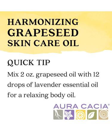 Aura Cacia - Pure Grapeseed Oil | Non-GMO Project Verified | 16 fl. oz. - Buy Online on GoSupps.com