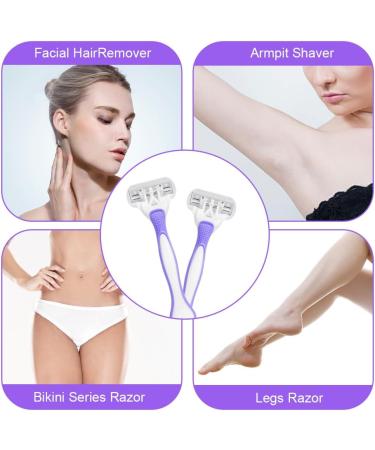 Lophe Razor for Women - Purple Smooth Razor Blades & 4 Replacement Blades - Perfect Gift for Her - Buy Online on GoSupps.com
