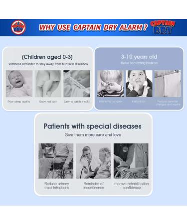 Captain Dry Wireless Bedwetting Alarm for Kids - Loud Sound, Armband Included - Clinically Proven System for Deep Sleepers Boys and Girls - Buy Online on GoSupps.com