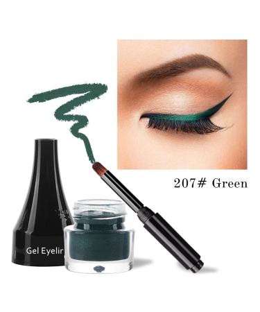 LSxia 2-in-1 Green Gel Eyeliner Set - Waterproof, Smudge Proof, High Pigment Eye Makeup with Brush - Cream Eyeliner Pot for Women - Buy Online on GoSupps.com