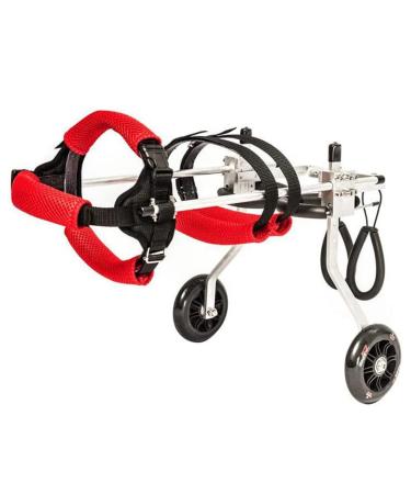 Adjustable Dog Wheelchair 2 Wheel Pet Wheelchair Assist Small Pets with Paralyzed Hind Limbs to Recover Their Mobility Easy Assemble & Light Weight (Size : XXS)