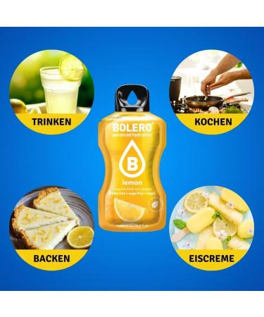 Bolero Drink 24 Sachets 3g Sticks Fruit Prepared Powder Soluble For Fresh Drink in Water Product 72g Stevia Sweetened (Mango) - Buy Online on GoSupps.com