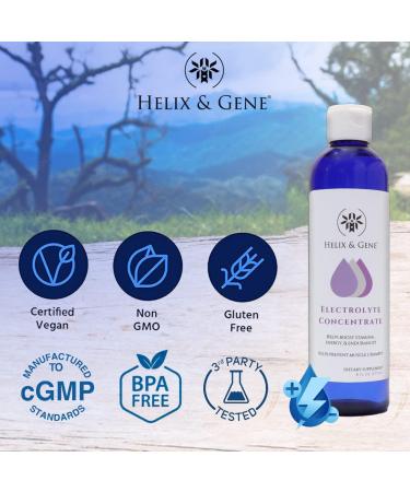 Helix & Gene Liquid Electrolyte Concentrate Drops 8oz - Relief of Dehydration, Leg & Muscle Cramps, Energy Support - Magnesium, Potassium, Sulfate, Boron & Trace Minerals - Buy Online on GoSupps.com