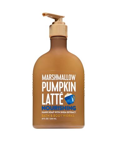 Bath and Body Works MARSHMALLOW PUMPKIN LATTE Hand Soap with Shea Extract 8 Fluid Ounce (2018 Fall Edition)