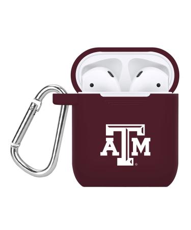AFFINITY BANDS Texas A&M Aggies Silicone Case Cover Compatible with Apple AirPods Gen 1 & 2 (Maroon) Texas A&M Aggies - Maroon