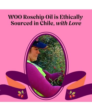 WOO World of Oils Certified Organic Rosehip Oil 100% Pure Cold-Pressed & Fair Trade | Face & Body Oil | Vitamin A C & E Rich | Boosts Collagen Fades Scars & Dark Spots Soothes Acne | 3.4 oz - Buy Online on GoSupps.com
