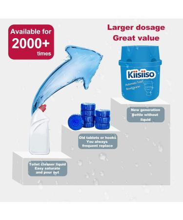 KIISIISO Toilet Bowl Cleaner Tablets - 6 Pack for 6 Months Supply - Automatic Long-Lasting Formula in Bottle - Blue - Buy Online on GoSupps.com
