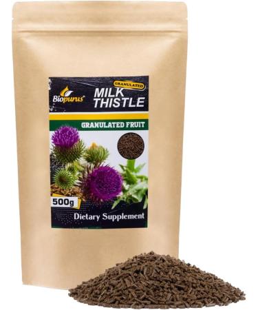 Biopurus Milk Thistle Granulated Fruit Silymarin 500g - Natural Liver Support - Buy Online on GoSupps.com