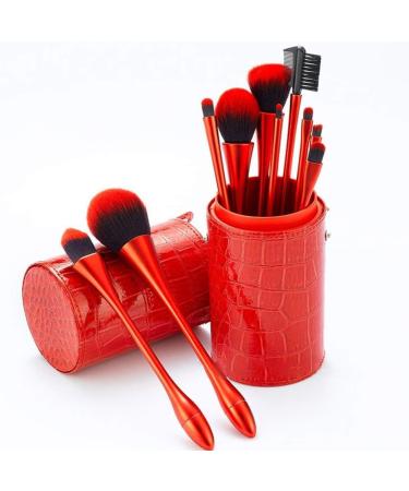Buy Non-Irritating Synthetic Fiber Makeup Brush Bar Set - Travel-Friendly Red Brush Sets & Perfect Gifts - Buy Online on GoSupps.com