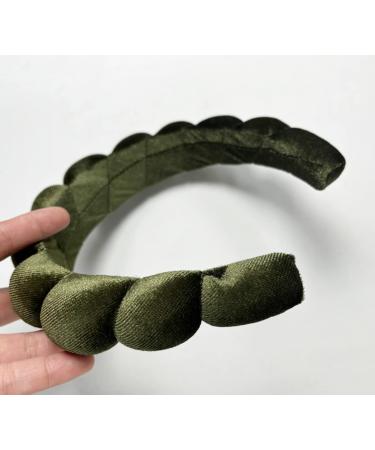 Atvscay Spa Fashion Headband: Army Green Terry Towel Cloth Hairband for Makeup and Skincare - Buy Online on GoSupps.com