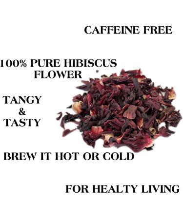 Premium Pure Hibiscus Tea - Exquisite Floral Infusion | 50g Loose Tea Rich in Vitamin C | Refreshing Herbal Tea for Hot or Iced Drink - Buy Online on GoSupps.com