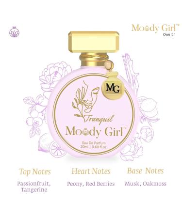 Moody Girl Tranquil Luxury Perfume for Women 20ml | Fragrance of Passionfruit Tangerine Peony & Berries | Musky & Fruity 24hr Long Lasting | Ideal for Gifting to Women & Girls - Buy Online on GoSupps.com