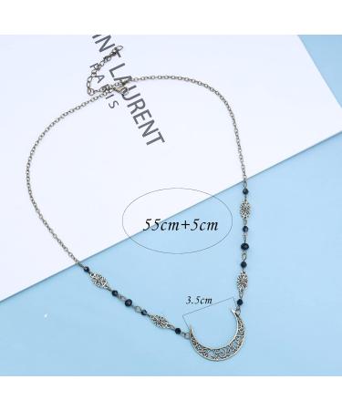 TseenYi Bohemian Crescent Moon Head Chain Headpieces Vintage Crescent Moon Head Chain Crystal Moon Head Chain Retro Gold Hollow Moon Forehead Chain Jewelry for Women and Girl - Buy Online on GoSupps.com