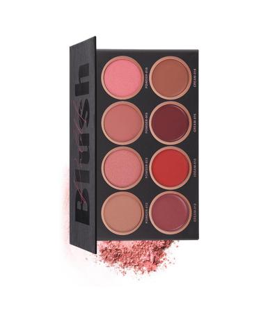 Blush Palette - 8 Colors Face Blush Makeup Palette Set for Light Skin Dark Skin - Mineral Face Blush Powder - Long Lasting Makeup Palettes - Professional Facial Beauty Makeup Blush/l