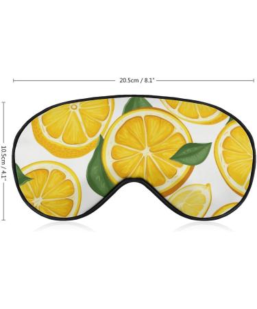 Soft Lemon Fruit Pattern Eye Mask | Adjustable Sleep Mask for Men & Women | Comfortable Eye Cover for Travel & Relaxation - Buy Online on GoSupps.com