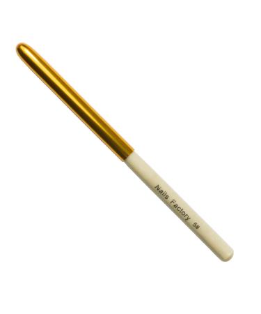 N&BF Professor Gel brushes around gold size 5 |Nagel Studio brush red marten hair |NailArt brush for nail design |Kolinsky Brush Acryl & Gel Modelagen |Premium real hair brush