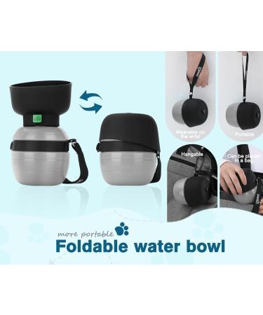 Pecute 350ml Dog Drinking Bottle - Portable Water Bottle with Foldable Bowl for Dogs Silicone Pet Water Bottle for On-the-Go Hydration - Buy Online on GoSupps.com