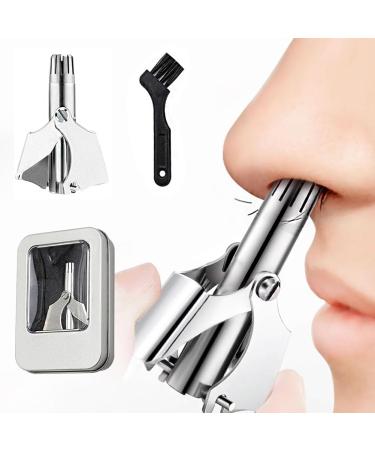 Premium Nose Hair Trimmer for Men Manual Rotary Nose Hair Trimmer Stainless Steel Nose Hair Remover for Men & Women - Buy Online on GoSupps.com