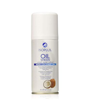 Isoplus Oil Sheen Light Hair Spray with Coconut Oil 2 Oz Pack of 12