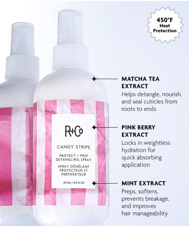 Shop R+Co Candy Stripe Protect + Prep Detangling Spray | Best Detangler for All Hair Types - Fast International Shipping - Buy Online on GoSupps.com