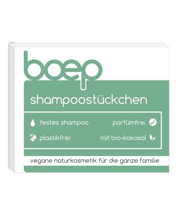 boep Natural and Organic Solid Shampoo - For Babies Children and Sensitive Skin - Fragrance and Plastic Free #ZeroWaste (60g)