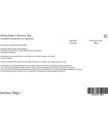 Healthy Origins L-Glutamine 300g Vegan Powder - Lab-Tested, Vegetarian, Soy Free, Gluten Free, Non-GMO - Buy Online on GoSupps.com