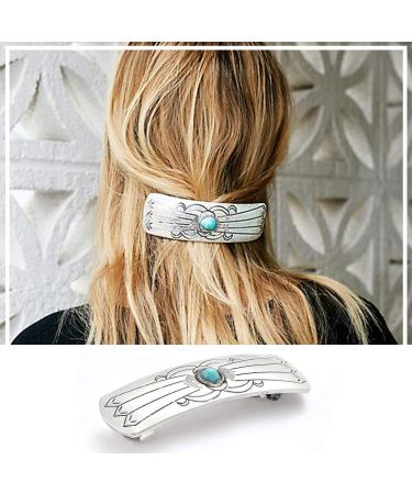 CORGIMHZ Vintage Gem Hair Barrettes - 4 Pack Classic Carved French Hair Clips for Women & Girls | Retro Metal Hairpins Spring Barrette Accessories - Buy Online on GoSupps.com