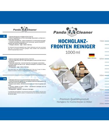Pandacleaner Kitchen Surface Cleaner 1000 ml Premium Concentrate High Gloss Cleaner for Bathroom Kitchen and Gloss Finish Furniture - Buy Online on GoSupps.com