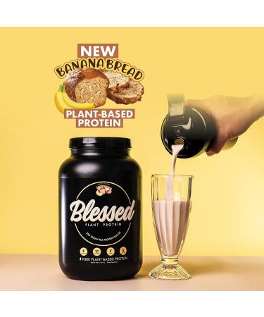 Blessed Vegan Protein Powder - Plant Based Protein Powder Meal Replacement Protein Shake 23g of Pea Protein Powder Dairy Free Gluten Free No Sugar Added 30 Servings (Banana Bread) Banana Bread 30 Servings (Pack of 1) - Buy Online on GoSupps.com